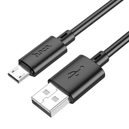 1m, Micro USB - USB kaabel, juhe: Hoco X88 - Must