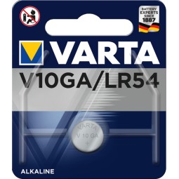 AG10 alkaline battery, 1x - Varta - AG10, LR54 - SG10, SR54, LR1130, LR1131, 387, 389, 390, 189, V10GA