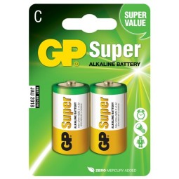LR14 alkaline battery, 2x - Energizer - C, LR14, MN1400, MX1400, Baby, Type 343