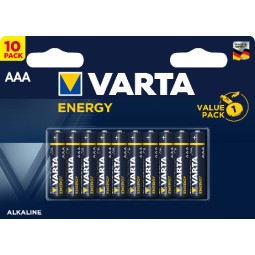 AAA alkaline battery, 10x - Varta Energy - AAA, LR03, FR03, MN2400, MX2400, MV2400, Type 286