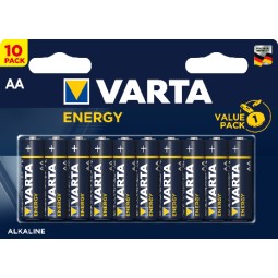 AA alkaline battery, 10x - Varta Energy - AA, LR6, FR6, MN1500, MX1500, MV1500, Type 316