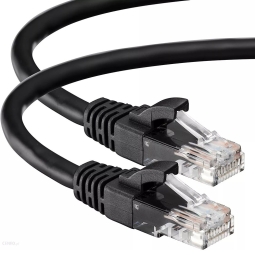 Network cable, internet cable: 5m, Cat.5E, UTP, Patchcord, RJ45 - Black