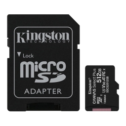 512GB microSDXC карта памяти Kingston Canvas Select Plus, до W85/R100 MB/s