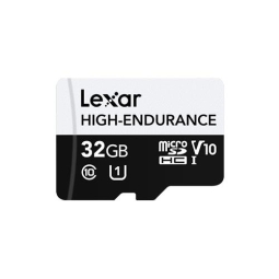 32GB microSDHC memory card Lexar High Endurance, up to W30/R100 MBytes/s