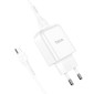 Charger Micro USB: Cable 1m + Adapter 1xUSB, up to 2.1A: Hoco N2 - White