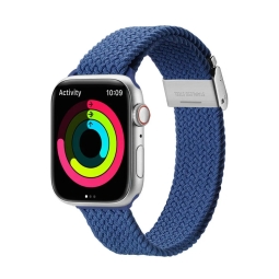 Strap for watch Apple Watch 42-49mm - Braided: Dux Mixture - Dark Blue