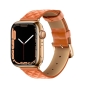 Strap for watch Apple Watch 42-49mm - Leather: Hoco Elegant - Orange