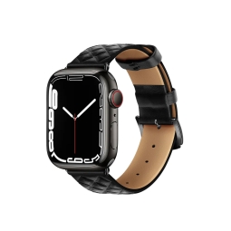 Strap for watch Apple Watch 38-41mm - Leather: Hoco Elegant - Black