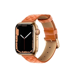 Strap for watch Apple Watch 38-41mm - Leather: Hoco Elegant - Orange