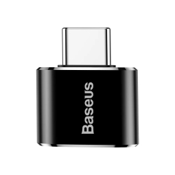 USB 2.0, мама - USB-C, папа, OTG aдаптер, переходник: Baseus Catotg - Чёрный