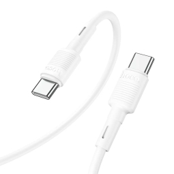 1m, USB-C - USB-C кабель, до 60W: Hoco X83 - Белый