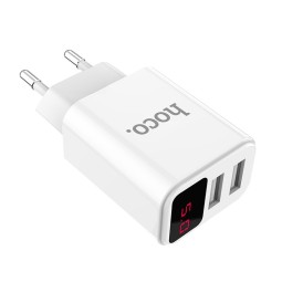Hoco charging for phone and tablet: 2xUSB up to 2.1A + tester