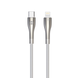 1m, Lightning - USB-C кабель, до 27W: Forever Sleek - Белый