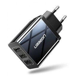 Charger 3xUSB, up to 3A: Ugreen 3-Port - Black