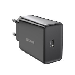 Charger 1xUSB-C, up to 20W, QuickCharge: Baseus Speed Mini - Black