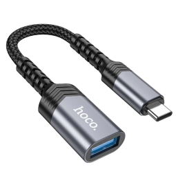 USB 3.0, female - USB-C, male, OTG adapter: Hoco UA24 - Black