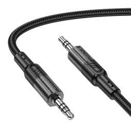 1.2m, Audio-jack, AUX, 3.5mm кабель: Hoco Upa27 - Чёрный