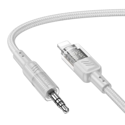 Cable: 1.2m, Lightning - Audio-jack, AUX, 3.5mm: Hoco UPA27 - Gray