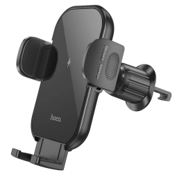 Wireless charger QI 15W, air vent car holder: Hoco HW4 - Black