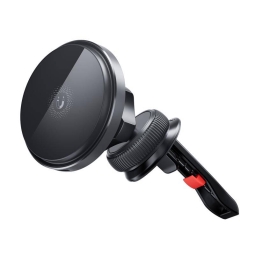 Wireless charger QI 15W, Magsafe magnet car holder to the vent rest: Xo Cx015 - Black