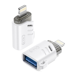 USB 3.0, female - Lightning, male, adapter: Xo Nb256a - White