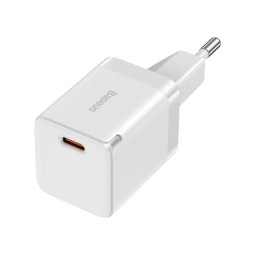 Charger 1xUSB-C, up to 30W, QuickCharge up to 20V 1.5A: Baseus GaN3 - White