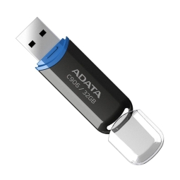 32GB mälupulk Adata C906, USB 2.0 - Must