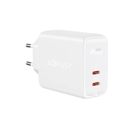 Charger 2xUSB-C, up to 40W (20W+20W), QuickCharge up to 12V 1.67A: Acefast A9 - White