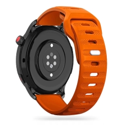 Ремешок для часов 20mm Силиконовый - Samsung Watch 40-41mm, Huawei Watch 42mm: Tech Icon - Оранжевый