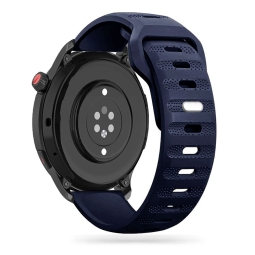 Ремешок для часов 20mm Силиконовый - Samsung Watch 40-41mm, Huawei Watch 42mm: Tech Icon - Тёмно-синий