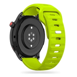 Strap for watch 20mm Silicone - Samsung Watch 40-41mm, Huawei Watch 42mm: Tech Icon - Light Green