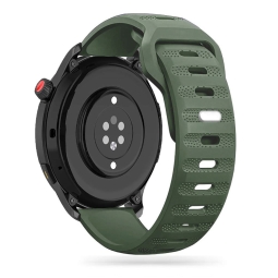 Strap for watch 20mm Silicone - Samsung Watch 40-41mm, Huawei Watch 42mm: Tech Icon - Dark green