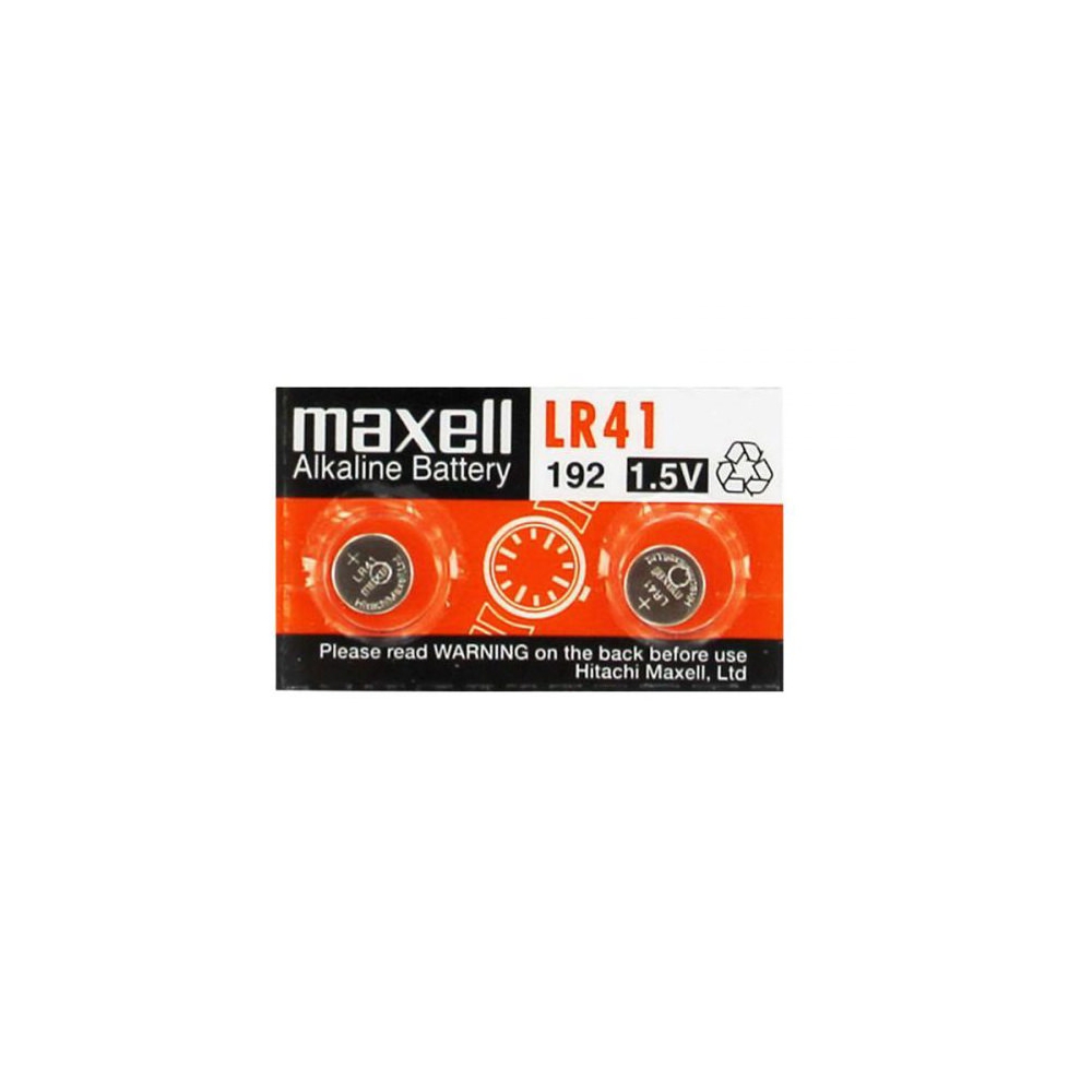 10 Piles LR41 / 192 / 392 / 384 Maxell Alcaline 1,5V
