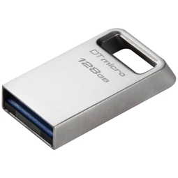 128GB флешка Kingston Micro, USB 3.2 -  Серебристый