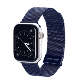 Strap for watch Apple Watch 38-41mm - Stainless steel: Dux Milanese - Dark Blue
