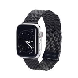 Strap for watch Apple Watch 38-41mm - Stainless steel: Dux Milanese - Black