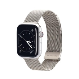 Strap for watch Apple Watch 38-41mm - Stainless steel: Dux Milanese - Gray