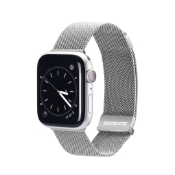 Strap for watch Apple Watch 38-41mm - Stainless steel: Dux Milanese -  Silver