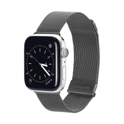 Strap for watch Apple Watch 38-41mm - Stainless steel: Dux Milanese -  Dark Gray