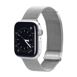 Strap for watch Apple Watch 42-49mm - Stainless steel: Dux Milanese -  Dark Gray