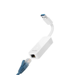 Сетевой адаптер, переходник: USB 3.0, папа - Network, LAN, RJ45, мама: Gigabit Ethernet 1000 Mbps: TP-Link UE300 - Белый