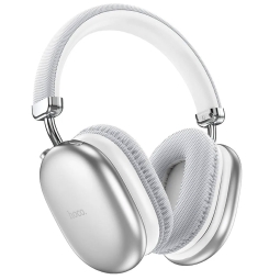 Juhtmeta kõrvaklapid, Bluetooth 5.3, kuni 90 tundi, microSD, AUX: Hoco W35 Max -  Hõbe