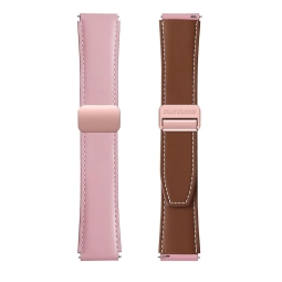 Strap for watch 22mm Leather - Samsung Watch 44-46mm, Huawei Watch 46mm: Dux YA - Pink