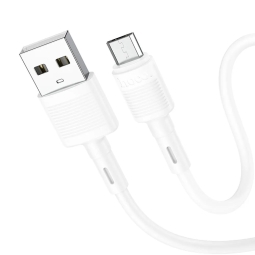 1m, Micro USB - USB cable: Hoco X83 - White