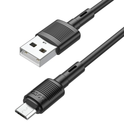 1m, Micro USB - USB cable: Hoco X83 - Black