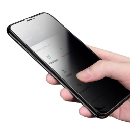 3D PRIVAATNE Kaitseklaas - iPhone SE 2022, SE 2020, iPhone 8, iPhone 7 - Must