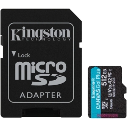 512GB microSDXC memory card Kingston Canvas Select Plus, up to W85/R100 MB/s