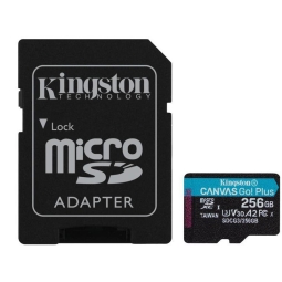 256GB microSDXC memory card Kingston Canvas Select Plus, up to W85/R100 MB/s
