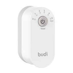 Зарядка 2xUSB до 12W (USB max 5V 2.4A): Budi Timer 90 Folding - Белый