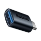 USB 3.1, female - USB-C, male, OTG adapter, up to 10Gbps: Baseus Ingenuity - Dark Blue